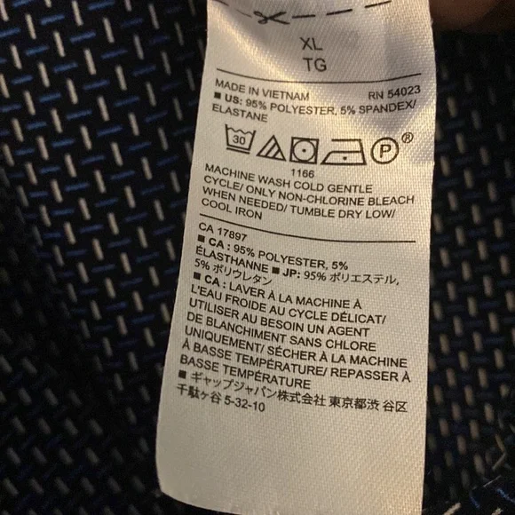 Banana Republic Navy, Blue and white Size XL long sleeve top. - Picture 4 of 5